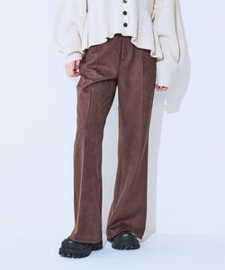Расклешенные брюки из нубука