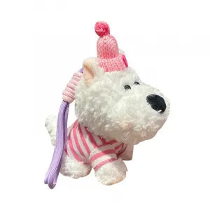 Кукла-брелок из плюша West Highland Scrawled Puppy Bag высотой 13 см Handsome, белый
