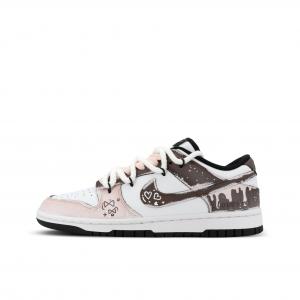 Nike Dunk Orangutan Mischief XJDD Butter Sweetheart Кожаные низкие скейтбордные кроссовки унисекс Белый Розовый