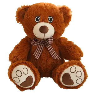 Креативная милая плюшевая кукла медвежонок для исцеления высотой 28 см OU DI PIG, темно-коричневый