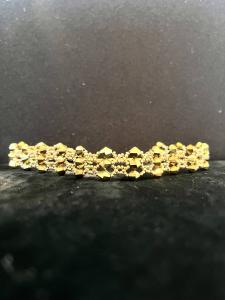 Женское колье из бисера в золоте Vicky Lee, золотой