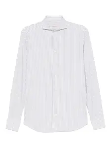 Полосатая рубашка Traiano Milano, серый