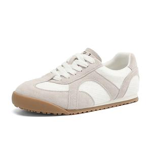 JOSINY Весенние легкие универсальные модные спортивные туфли на плоской подошве, винтажные белые кроссовки, повседневная обувь цвета экрю для женщин