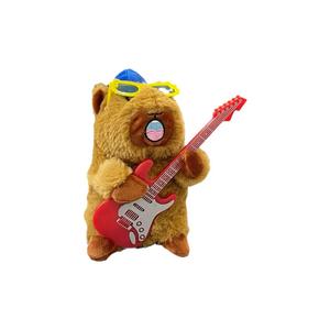 Плюшевая кукла капибара, которая танцует и записывает, высота 18 см MAOGEGE