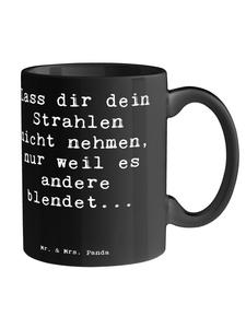Кружка с самоуверенностью и сиянием, с надписью, черного цвета Mr. & Mrs. Panda