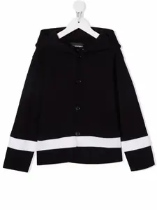 Кардиган с капюшоном Emporio Armani Kids, синий