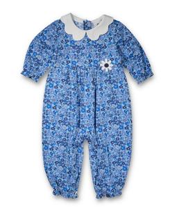 Вязаный длинный комбинезон с цветочным узором Florence Eiseman, No Color