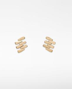 Металлические серьги в стиле модерн с тройным мотивом для женщин [SS26]