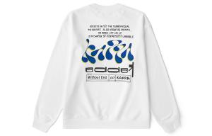 Свитшот с круглым вырезом свободного кроя унисекс для весны и осени Kappa, Bleached-001