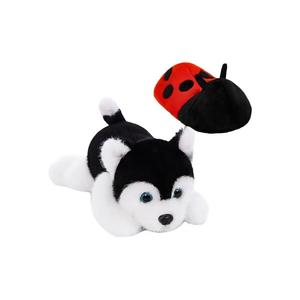 Плюшевая игрушка в виде мультяшного милого хаски цвергшнауцера сенбернара панды, высота 33см/40см/50см MIANHUIYI, черный