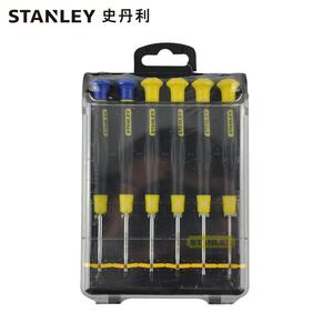Набор крестообразных микроотверток Stanley, 6 предметов, набор прецизионных отверток для ремонта очков мобильного телефона, разборка часов, маленькая отвертка 66-395-23