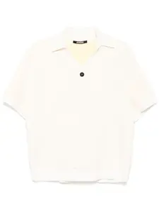 Толстовка с воротником поло и короткими рукавами JACQUEMUS, нейтральный