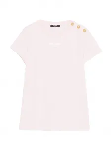 Футболка на пуговицах Balmain Kids, розовый