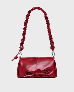 Маленькая блестящая сумка с бантом Desigual, красный