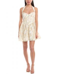 Бардо Полли Мини-платье на бретелях Bardot, желтый