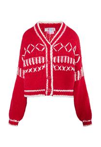 Кардиган IZIA Knit Cardigan Eyota, красный