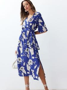 Миди платье Trendyol, Cobalt blue