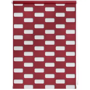 Двойная рулонная штора Duo Rollo Klemmfix Arena Защита от света без сверления по фиксированным размерам Lichtblick Original, бордовый