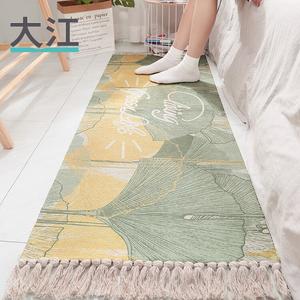 Dajiang Ковер 60х150 см для спальни в японском стиле, из чистой хлопка, ручной работы, с длинной бахромой, антискользящий, Ye Jing Nian Hua