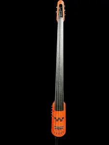 NS Design EU-5 Электро-аппликатурный контрабас, янтарный с двойным пьезо и EMG. *РЕДКОСТЬ!