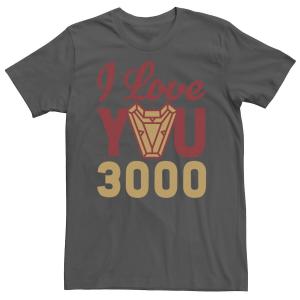 Мужская футболка Avengers Endgame Iron Man I Love You 3000 красно-желтого цвета с графическим логотипом Marvel