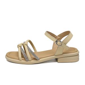 ZHR Женские сандалии на одной застежке светло-желтые, цвет Light Yellow