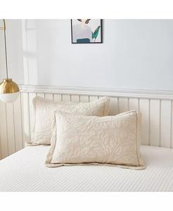 Стеганые наволочки из 100 % хлопка с вышивкой — стандартная комплектация MarCielo, бежевый