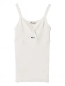 Топ в рубчик MIU MIU, белый