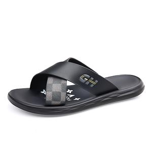 Мужские сандалии-слайдеры из полиуретана с нескользящей прострочкой, быстросохнущие, с полиуретановым покрытием Shiozawa, Black
