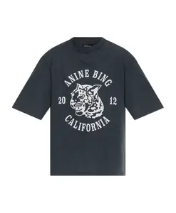 Ави футболка с университетским леопардом Anine Bing, серый