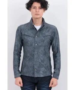 Рубашка-куртка с неравномерным твиловым принтом и высоким натяжением Tornado Mart, цвет Gray