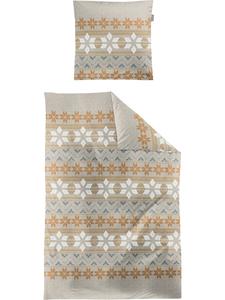 Тонкое фланелевое постельное белье бежевого цвета Irisette, 155 x 220 + 80 x 80 см