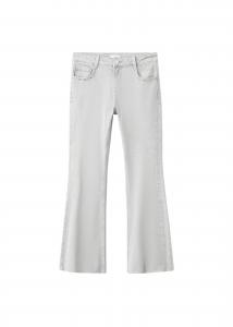 MANGO TEEN Джинсы-клеш 'Tiffany' в светло-сером цвете