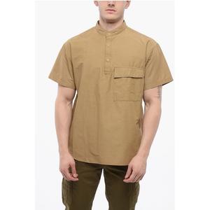 Футболка CORDURAxWOOL на пуговицах Woolrich, бежевый