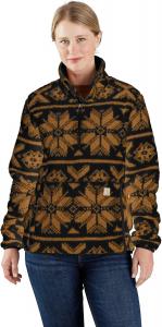 Carhartt женская свободная флисовая толстовка, Black Fairisle