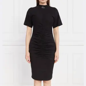 Платье-Футболка со сборками Karl Lagerfeld, черный