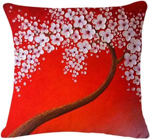 DUYHBAWRS Декоративная наволочка винтажная цветочная из хлопка и льна