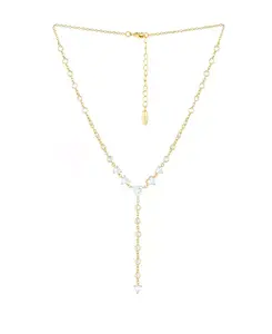 Ожерелье-Лариат «Королева Червей» с кубическим цирконием Ettika, gold