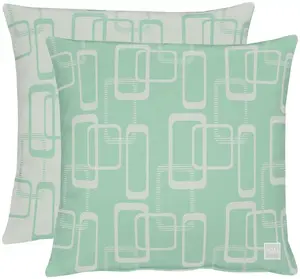 Декоративная подушка APELT "3966", двусторонний чехол с наполнителем, 1 шт 45х45 см, цвет türkis/stein + gemustert