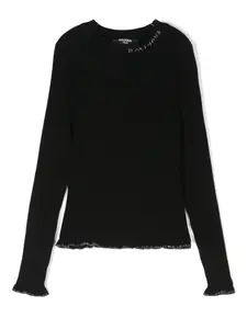 Свитер с логотипом Balmain Kids, черный