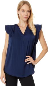 Блуза Vince Camuto V-Neck Ruffle Sleeve Blouse, цвет Classic Navy