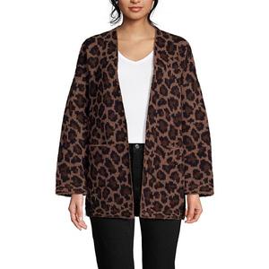 Женский кардиган из жаккарда с ворсом Lands' End