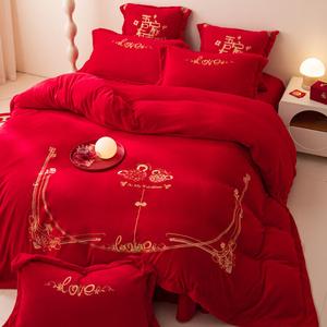 FUANNA Комплект постельного белья 9 предметов для кровати 180 см: 4 простыни, 2 наволочки, 2 наперника, пододеяльник, цвет Passion