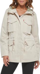 Женская военная куртка Levi's Plus с четырьмя карманами и капюшоном, Sand