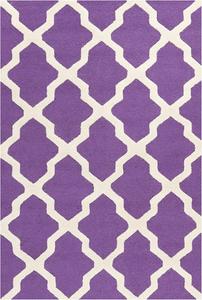 Ковер SAFAVIEH, 77 x 122 см, Cambridge Collection, Purple & Ivory, ручной работы, шерстяной, узор Trellis, для помещений с высокой проходимостью: прихожая, гостиная, спальня (CAM121K)