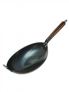 Сковорода-вок для газовой плиты-гриля, железная с деревянной ручкой, диаметр: 32 см GORANDO