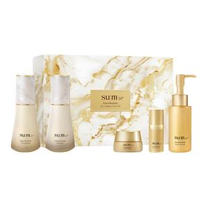 Набор для ухода за кожей SU M37° 2 Gilded Shimmer Collection из пяти предметов: успокаивающий, стабилизирующий, увлажняющий и насыщающий влагой SU:M37°