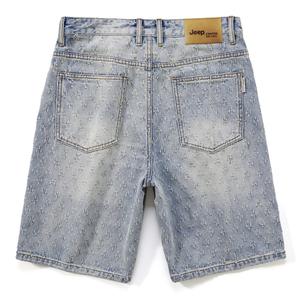 Jeep Джинсовые шорты мужские синие тонкие