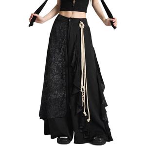 ZIAREL Повседневные брюки Unisex Black Moderate Straight Fit