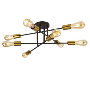 Потолочный светильник searchlight Armstrong II, сталь - 8-пламенная